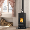 Poêle à bois La Nordica Emiliana Steel 6.5kW noir anthracite