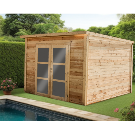 Abrigo Log Poolhouse 28mm Bahia Habrita 10m2