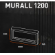 Infire Murall 1200 Lareira a Bioetanol com Vidro 3 kW Branco