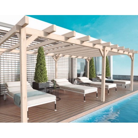 Freistehende Pergola aus Holz Marsella 600x400cm 24m2