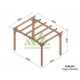 Freestanding wooden pergola Sitges 400x300cm 12m2