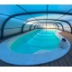 Mid-height pool enclosure Telescopic shelter Malta 10.45x6m ready to install