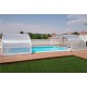 Mid-height pool enclosure Telescopic shelter Malta 10.45x6m ready to install