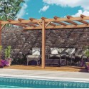 Anlehnpergola aus rohem Holz Palma 5x3m 15m2