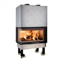 Inserção de Madeira La Nordica Ângulo Reto Monobloco 800 DX 10kW Preto Inserção de Madeira La Nordica Ângulo Reto Monobloco 800 DX 10kW Preto