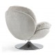 VeryForma Taupe draaistoel met fluwelen blad