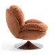 Swivel Chair Top Rust Velvet Fabric VeryForma