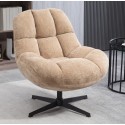 Molo Swivel Armchair in VeryForma Sand Fabric