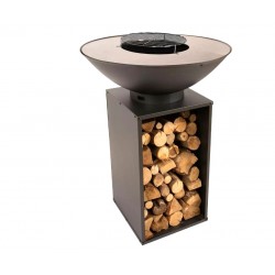 Braseiro Onyx 80 com Grelha Elevada e Tampa RedFire