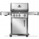 Napoleon Rogue® PRO 425 BB SIZZLE ZONE™ gas barbecue and 4 burners, one of which is lateral