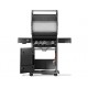 Napoleon Rogue® PRO 425 black gas barbecue BB SIZZLE ZONE™ and 4 burners including one Side