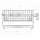 Le Marquier Vulcain Barbecue con Girarrosto Incorporato 61x33