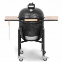 Kamado Monolith Basic Parrilla Negra con Carro