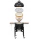 Kamado Monolith Basic Parrilla Negra con Carro