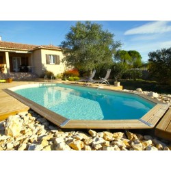 Ubbink Azura Wooden Pool 400x610 H120cm Blue Liner Ubbink Azura Wooden Pool 400x610 H120cm Blue Liner