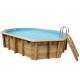 Pool Holz Ubbink Azura 250x450 H126cm Blau Liner
