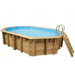 Piscine Bois Ubbink Caraibes 485x335 H120 Liner bleu